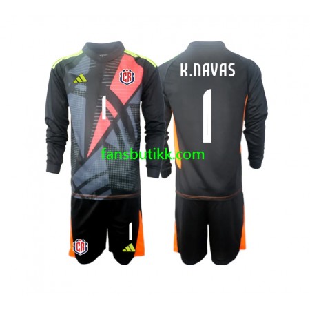 Fotballdrakt Costa Rica Keylor Navas 1 Keeper Barn Tredjetrøye 2024 Langermet